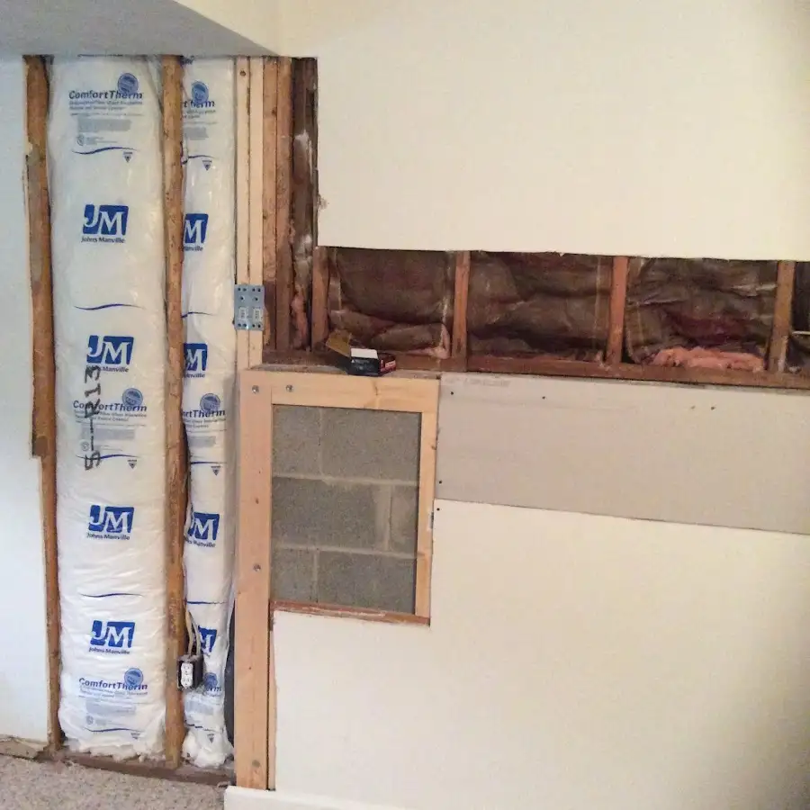 Wall insulation replacement during Contents Cleaning & Restoration in Breitung